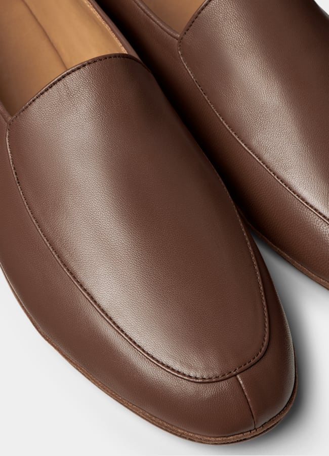 SUITSUPPLY Italian Calf Leather Brown Loafer