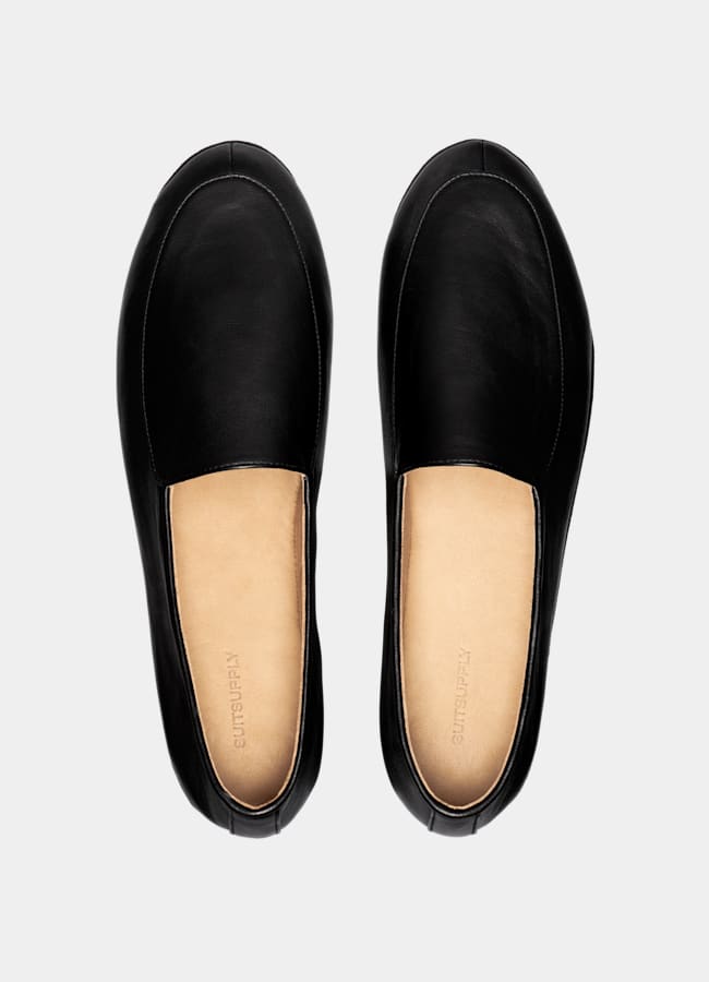 SUITSUPPLY Cuir de veau italien Mocassins noirs