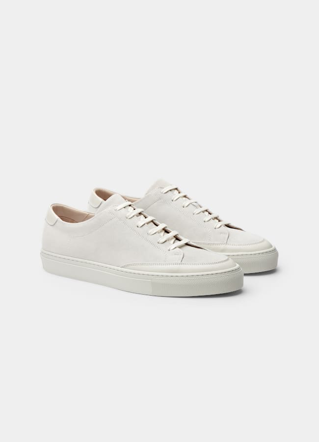 SUITSUPPLY Italian Calf Leather & Cow Suede Sand Sneaker