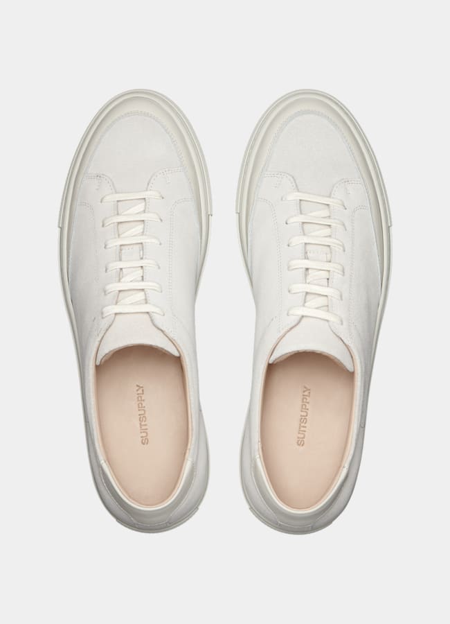 SUITSUPPLY Italian Calf Leather & Cow Suede Sand Sneaker