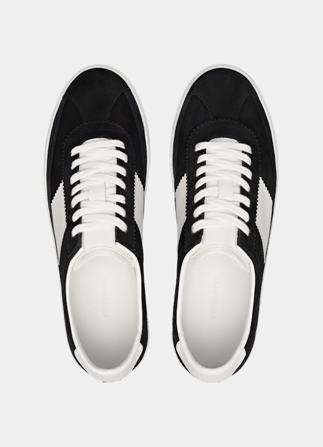SUITSUPPLY Italian Calf Suede Black Sneaker