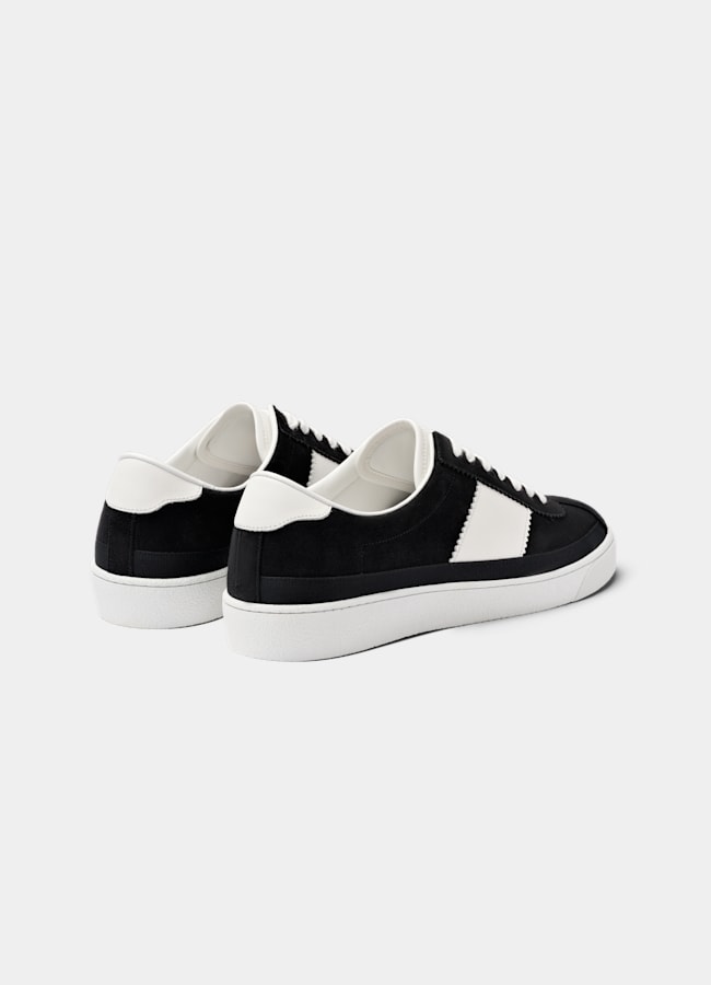 SUITSUPPLY Italian Calf Suede Black Sneaker
