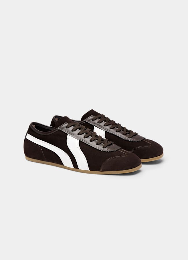 SUITSUPPLY Suede Dark Brown Sneaker