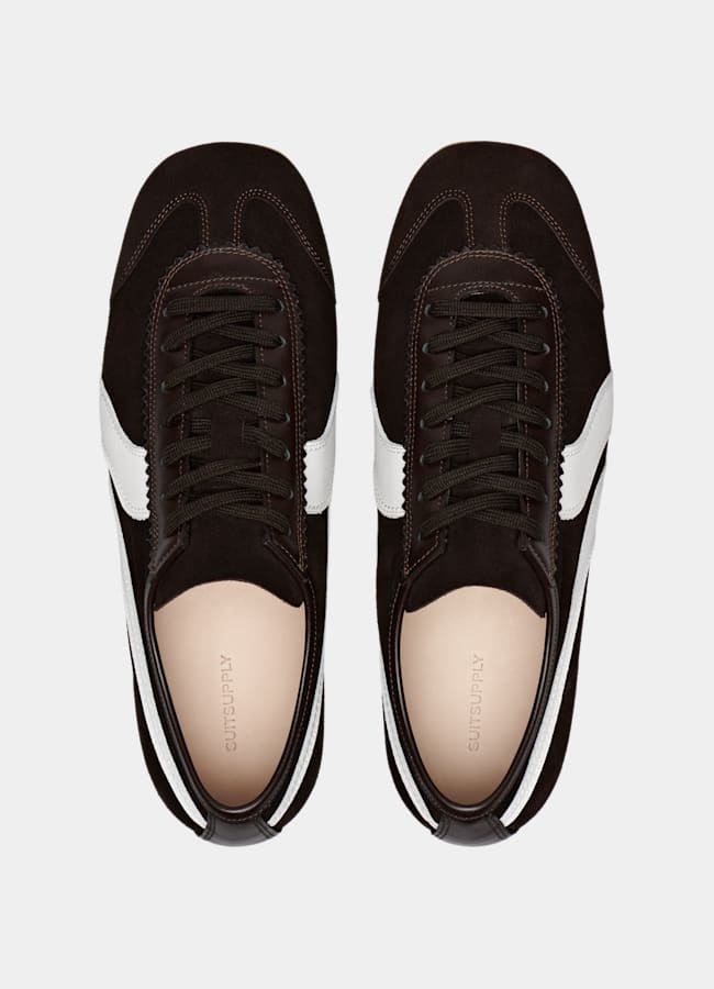 SUITSUPPLY Suede Dark Brown Sneaker