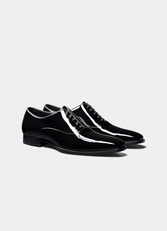 SUITSUPPLY Lackleder Oxford Smoking schwarz