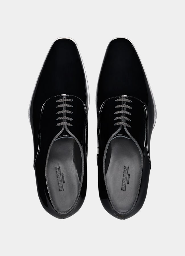 SUITSUPPLY Lackleder Oxford Smoking schwarz