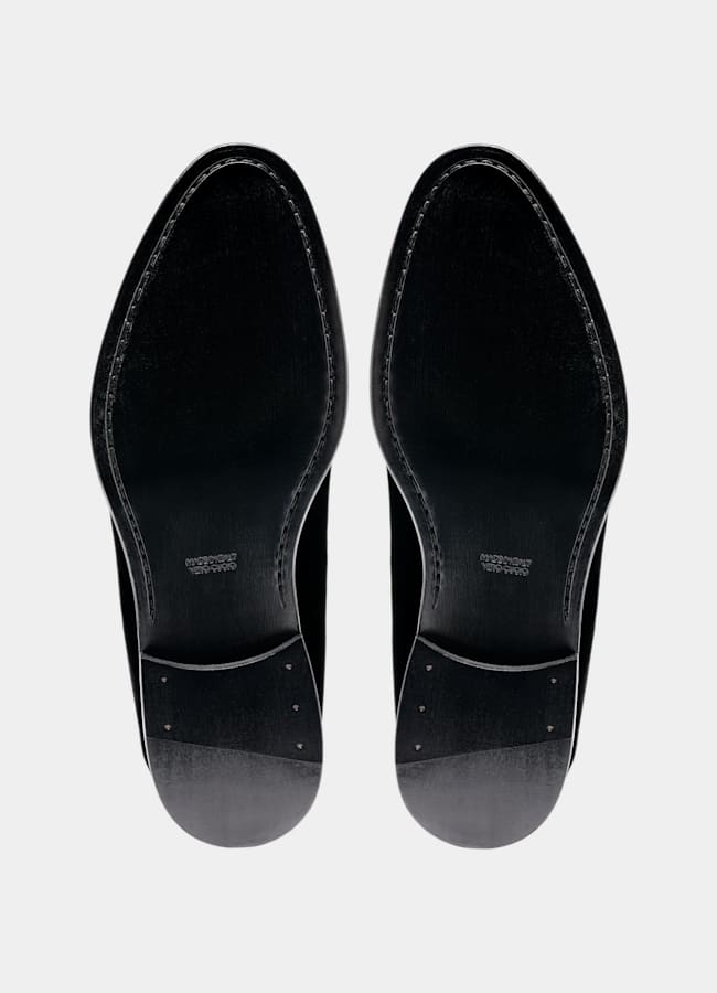 SUITSUPPLY Terciopelo de algodón Mocasines de gala negros