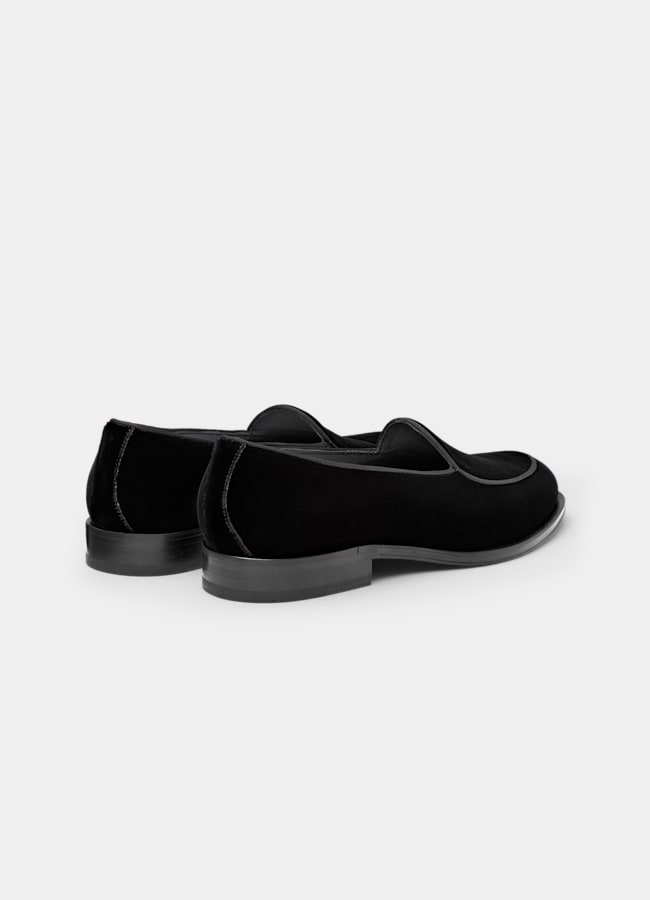 SUITSUPPLY Terciopelo de algodón Mocasines de gala negros