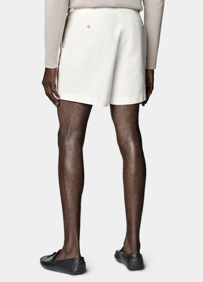 SUITSUPPLY Pur coton - Di Sondrio, Italie Short Straight Leg blanc cassé