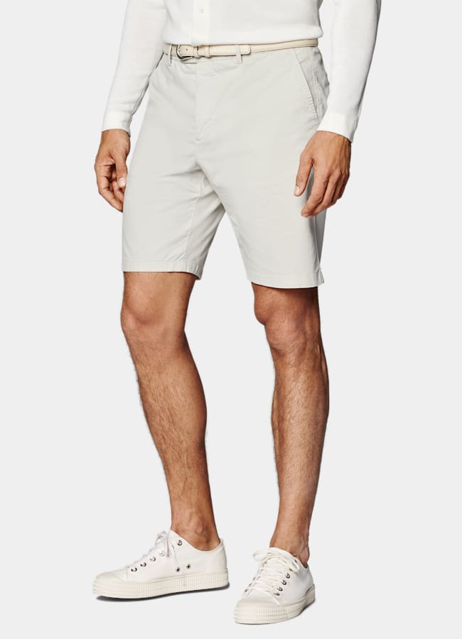 SUITSUPPLY Coton stretch - Di Sondrio, Italie Short Slim Leg sable