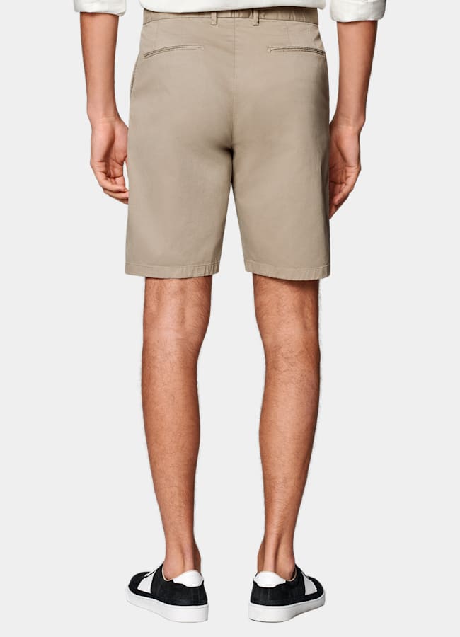 SUITSUPPLY Coton stretch - Di Sondrio, Italie Short Slim Leg taupe