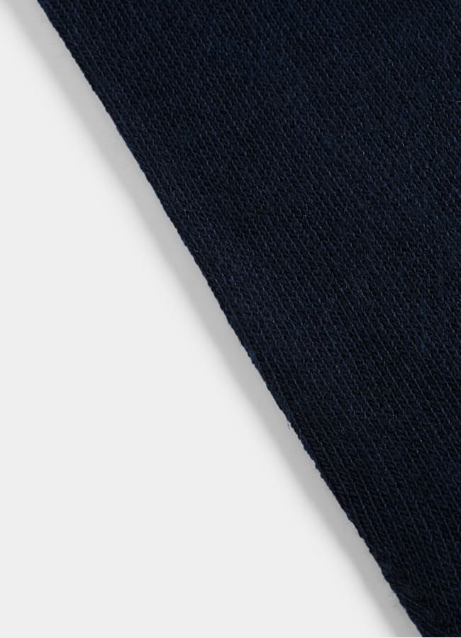 SUITSUPPLY Pure Cotton Blue and Grey No Show Socks 4-Pack