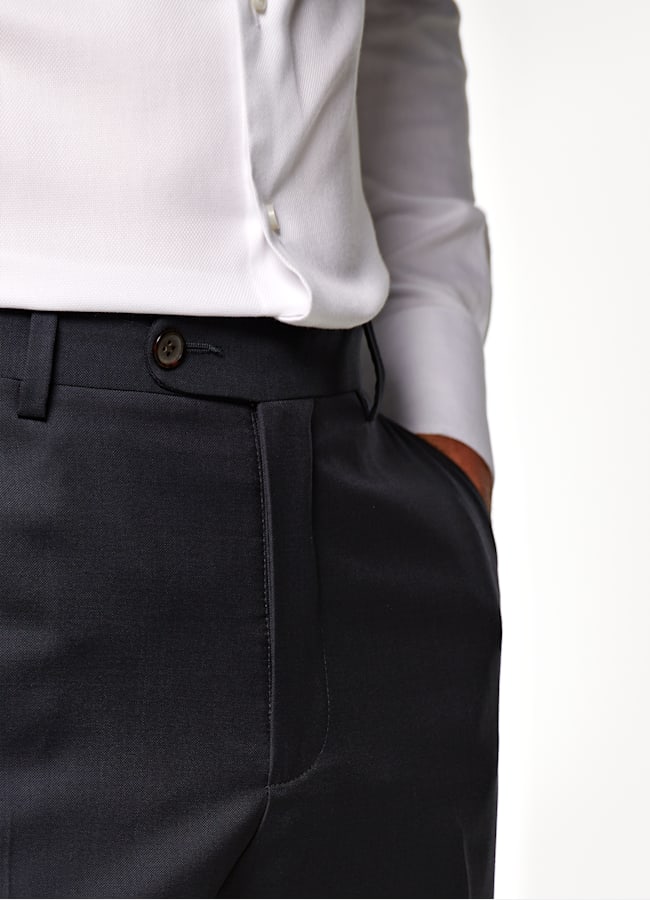 SUITSUPPLY Pure S110's Wool by Vitale Barberis Canonico, Italy Navy Lazio Suit 