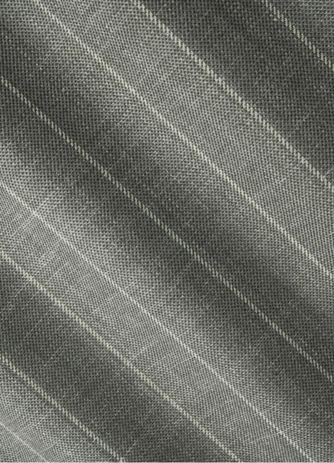 SUITSUPPLY Summer Wool Silk Linen by E.Thomas, Italy Light Green Striped Tailored Fit Havana Suit