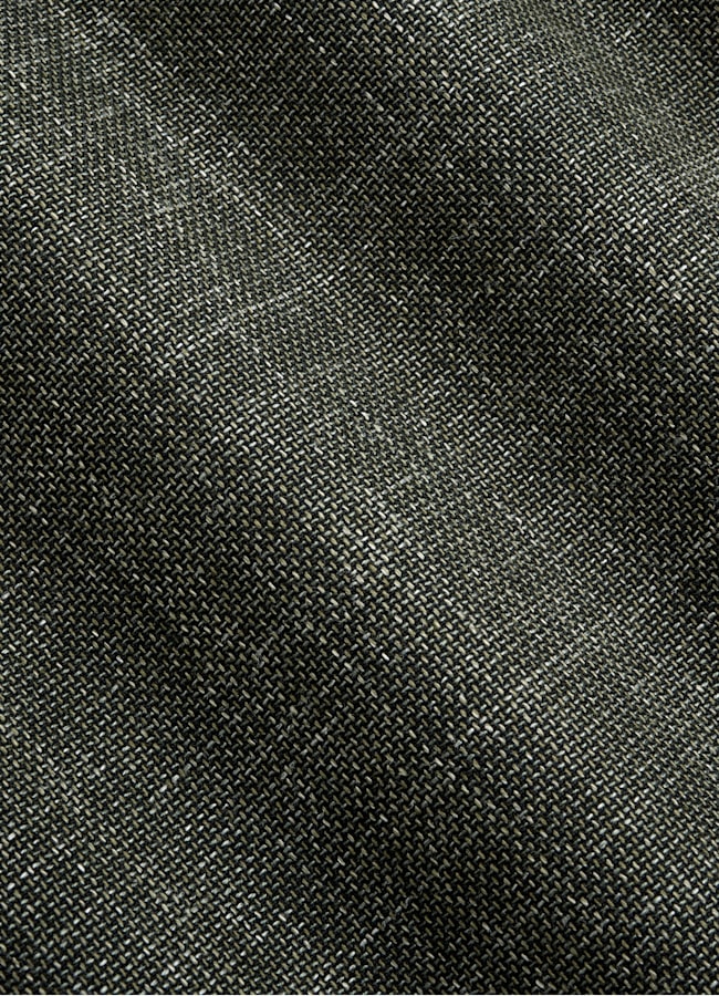 SUITSUPPLY Spring/Summer Wool Silk Linen by E.Thomas, Italy Dark Green Tailored Fit Havana Suit