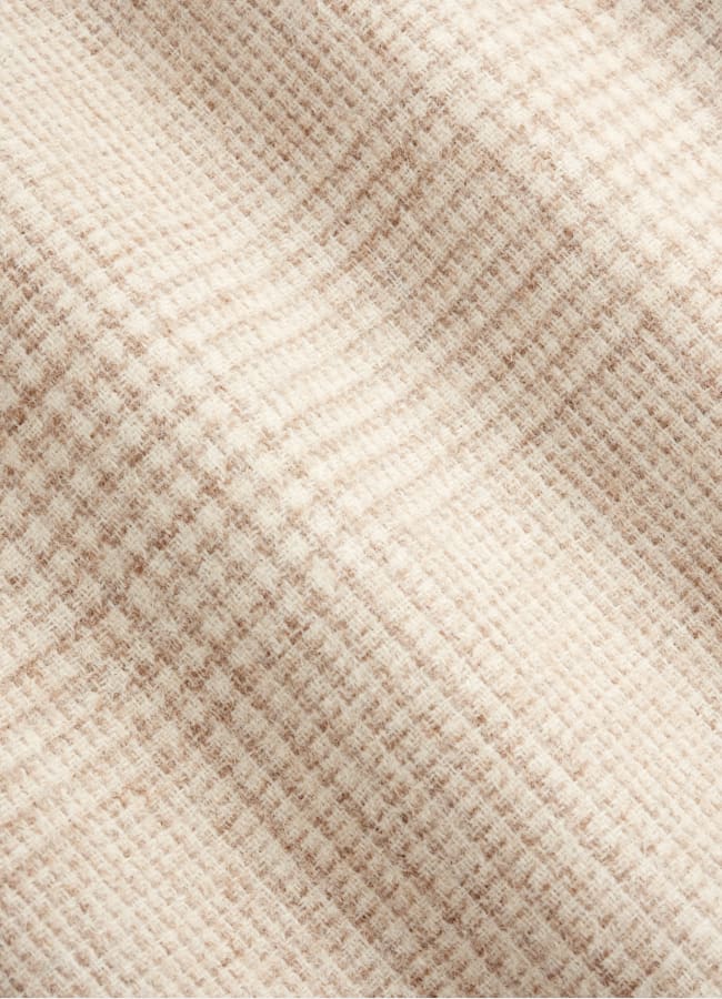 SUITSUPPLY Invierno Alpaca, lana y poliamida de Ferla, Italia Traje Havana de cuadro arena tailored fit