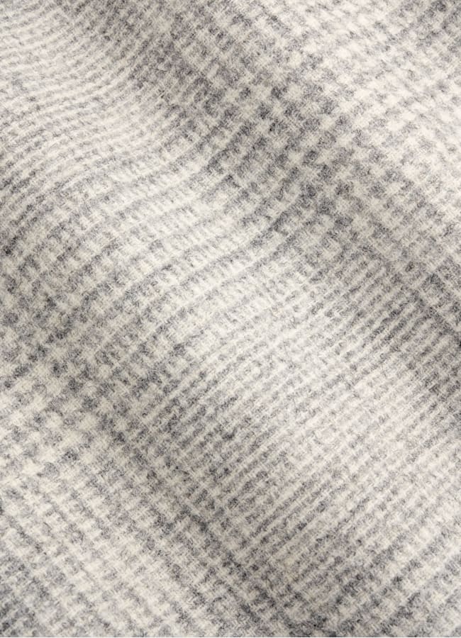 SUITSUPPLY Winter Alpaca Wool Polyamide by Ferla, Italy Light Grey Checked Tailored Fit Havana Suit