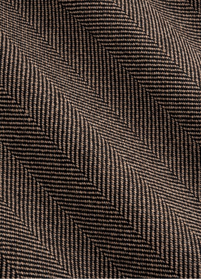 SUITSUPPLY All season Laine 4 fils sans repassage par Rogna, Italie Costume Milano coupe Tailored marron moyen à chevrons