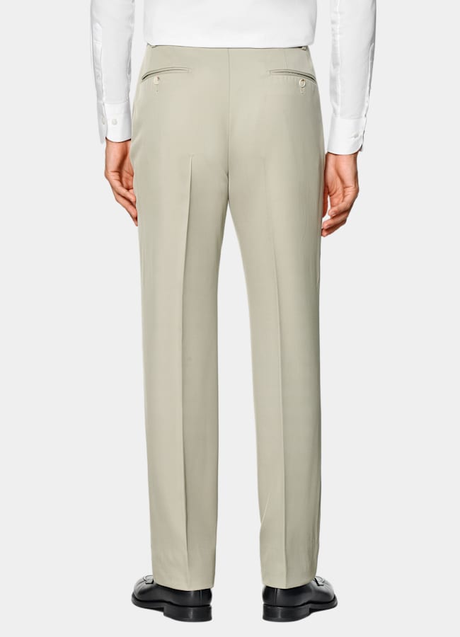 SUITSUPPLY All Season Pure S120's Wool by E.Thomas, Italy Light Green Perennial Relaxed Fit Roma Suit