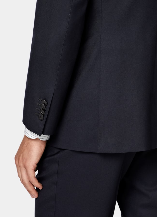 SUITSUPPLY All Season Pure S150's Wool by E.Thomas, Italy Navy Tailored Fit Havana Suit