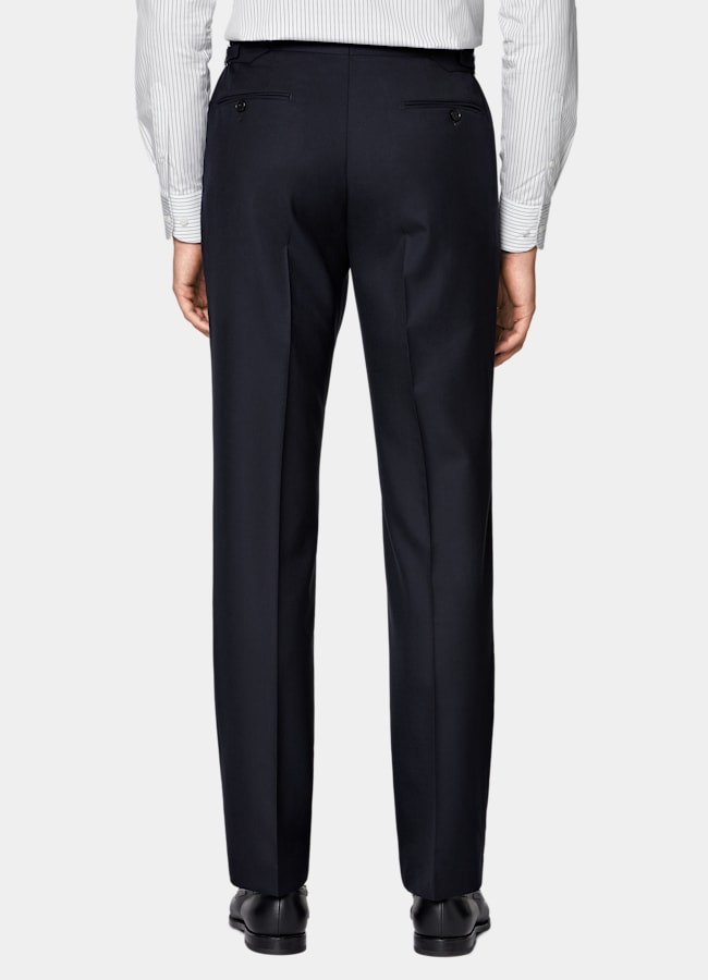 SUITSUPPLY All Season Pure S150's Wool by E.Thomas, Italy Navy Tailored Fit Havana Suit