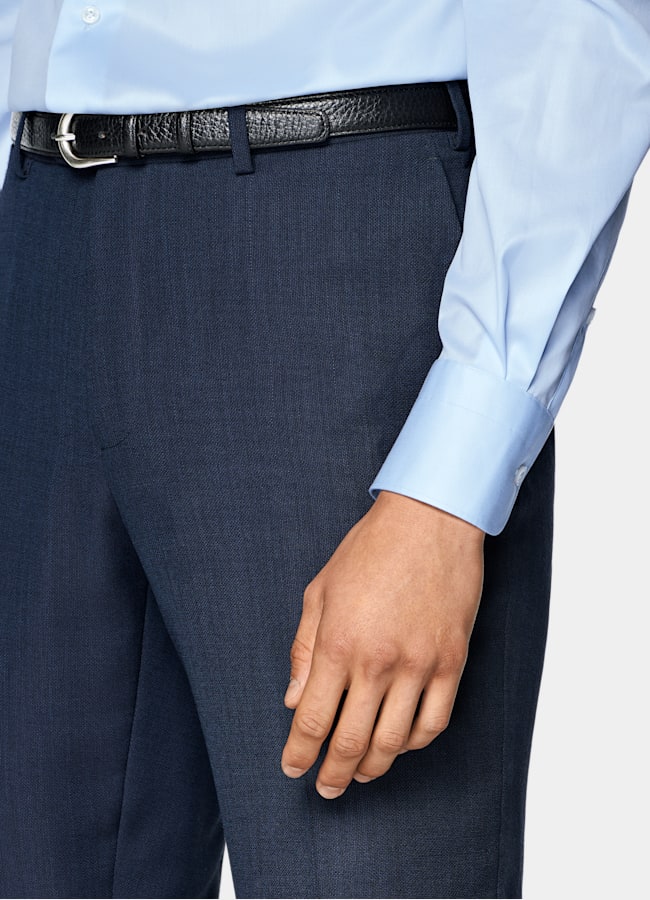 SUITSUPPLY All Season Pure S110's Wool by Reda, Italy Navy Perennial Tailored Fit Havana Suit