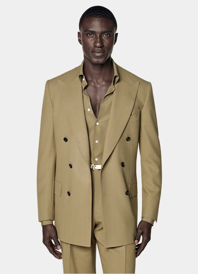 SUITSUPPLY All season Pure laine par Angelico, Italie Costume Milano coupe tailored fit vert moyen