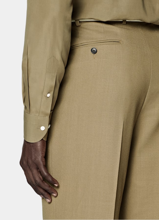 SUITSUPPLY All season Pure laine par Angelico, Italie Costume Milano coupe tailored fit vert moyen