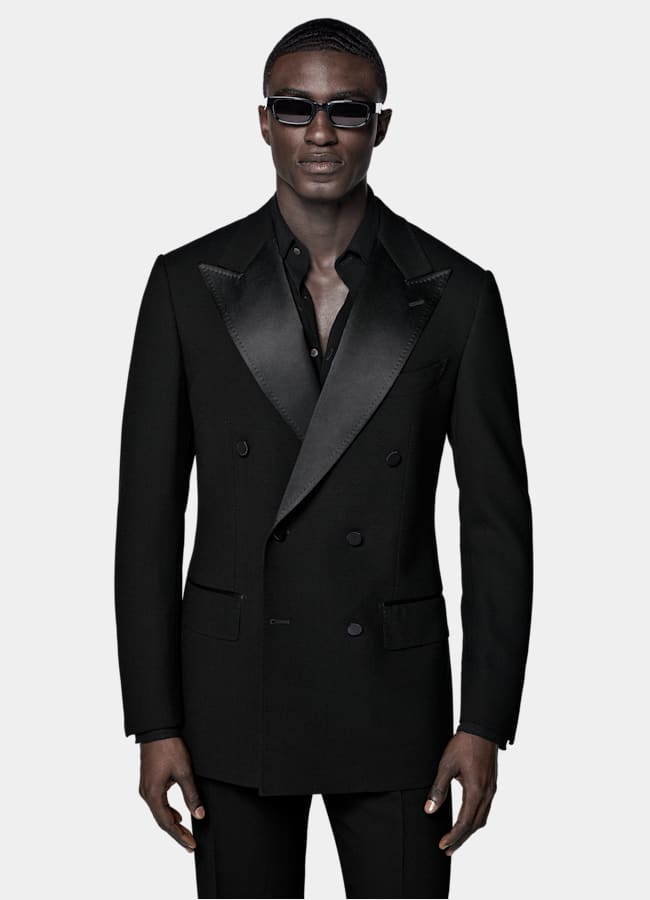 SUITSUPPLY All season Reine Schurwolle von Angelico, Italien Milano Smoking schwarz Tailored Fit