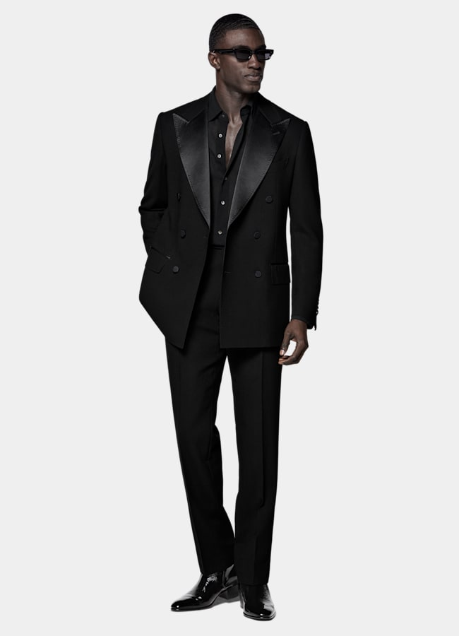 SUITSUPPLY All season Reine Schurwolle von Angelico, Italien Milano Smoking schwarz Tailored Fit