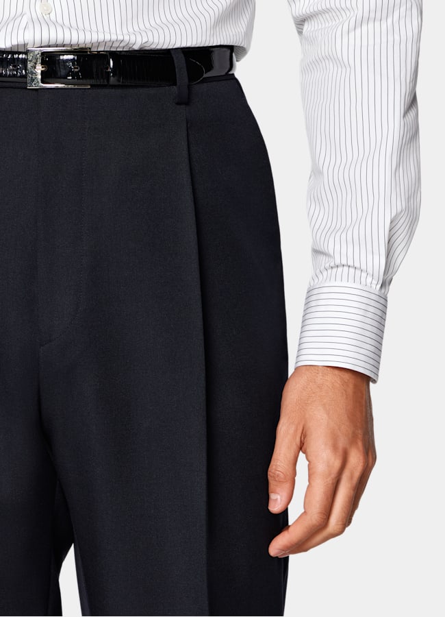 SUITSUPPLY All season Wolle Mohair von Vitale Barberis Canonico, Italien Roma Anzug navy Relaxed Fit