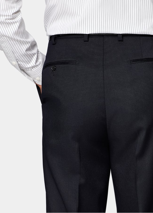 SUITSUPPLY All season Wolle Mohair von Vitale Barberis Canonico, Italien Roma Anzug navy Relaxed Fit