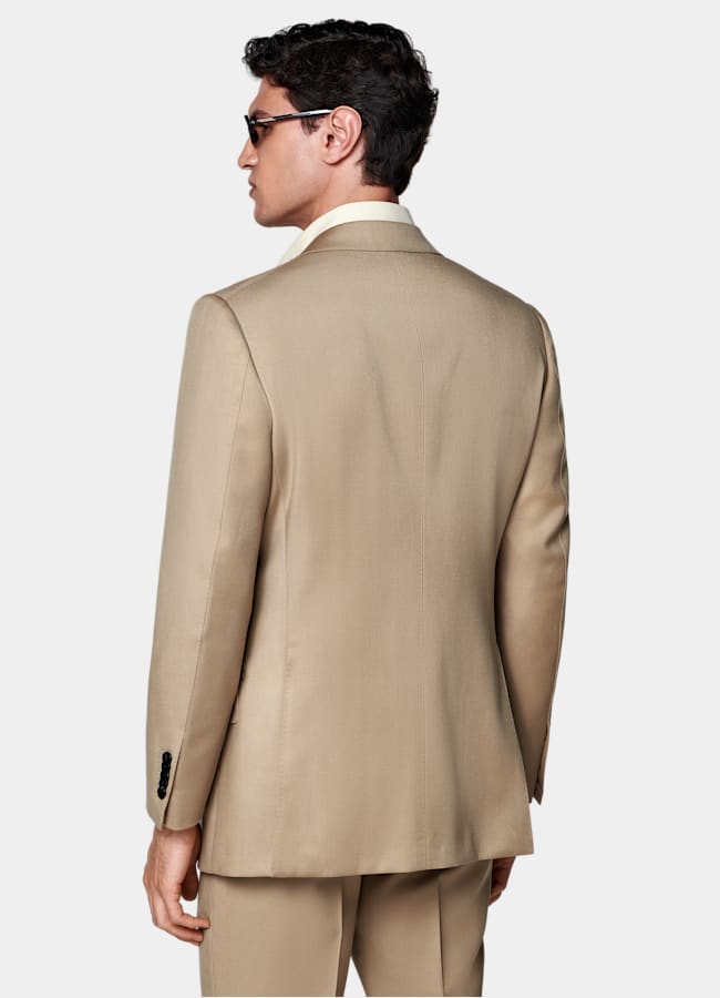 SUITSUPPLY All season Wolle Mohair von Vitale Barberis Canonico, Italien Milano Anzug mittelbraun Tailored Fit