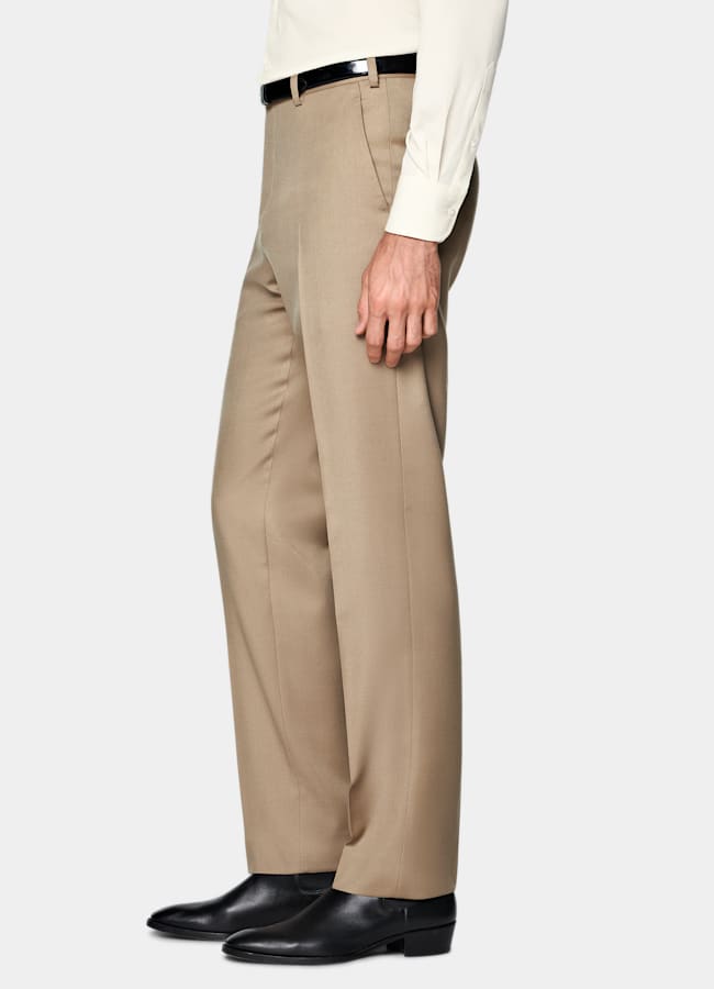 SUITSUPPLY All season Wolle Mohair von Vitale Barberis Canonico, Italien Milano Anzug mittelbraun Tailored Fit