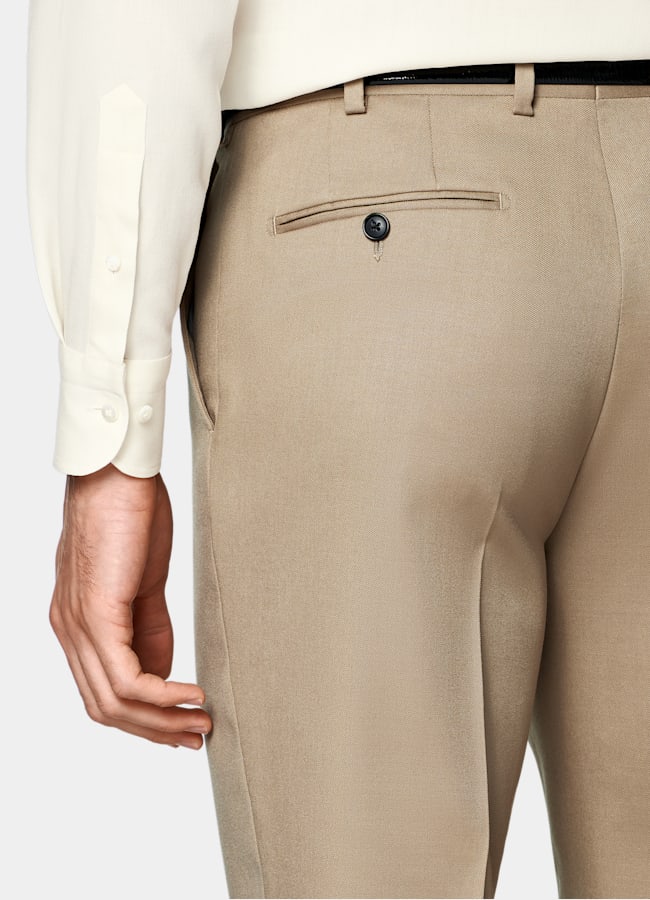 SUITSUPPLY All season Wolle Mohair von Vitale Barberis Canonico, Italien Milano Anzug mittelbraun Tailored Fit