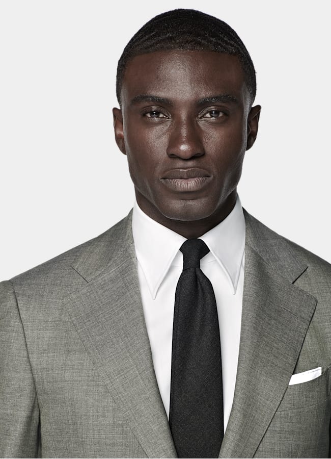 SUITSUPPLY All Season Pure Tropical Wool by Vitale Barberis Canonico, Italy Mid Green Perennial Tailored Fit Havana Suit