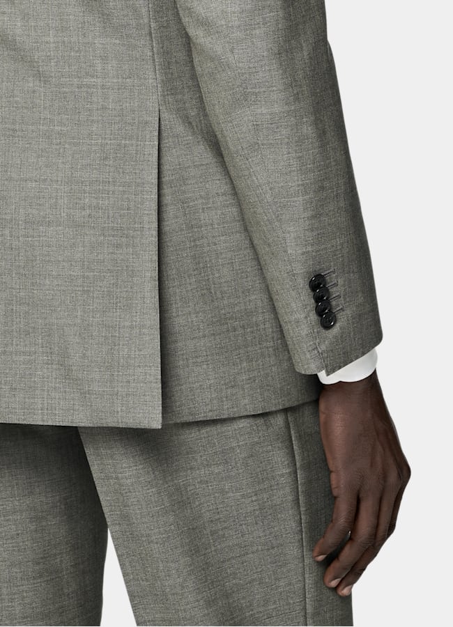 SUITSUPPLY All Season Pure Tropical Wool by Vitale Barberis Canonico, Italy Mid Green Perennial Tailored Fit Havana Suit