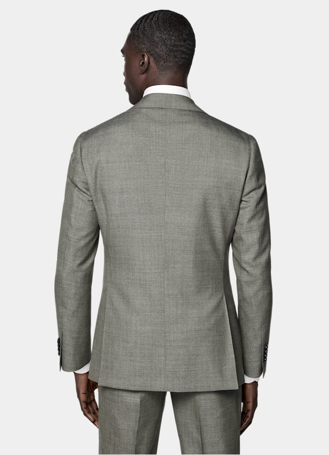 SUITSUPPLY All Season Pure Tropical Wool by Vitale Barberis Canonico, Italy Mid Green Perennial Tailored Fit Havana Suit