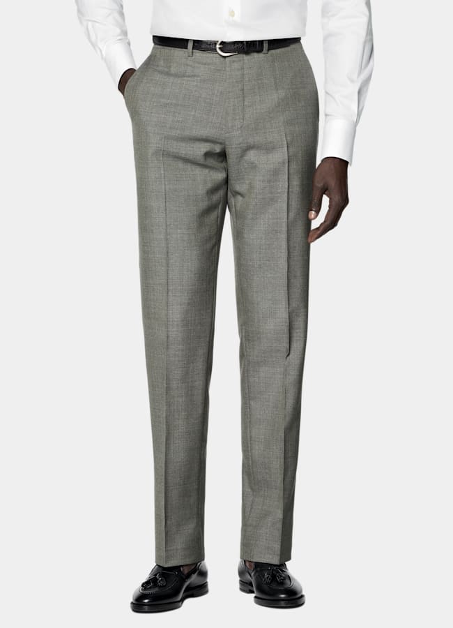 SUITSUPPLY All Season Pure Tropical Wool by Vitale Barberis Canonico, Italy Mid Green Perennial Tailored Fit Havana Suit