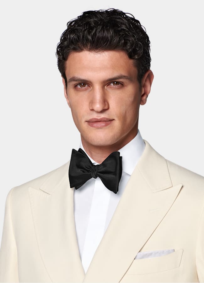 SUITSUPPLY All season Viscose laine par Emmetex, Italie Smoking Milano coupe Tailored blanc cass&eacute;