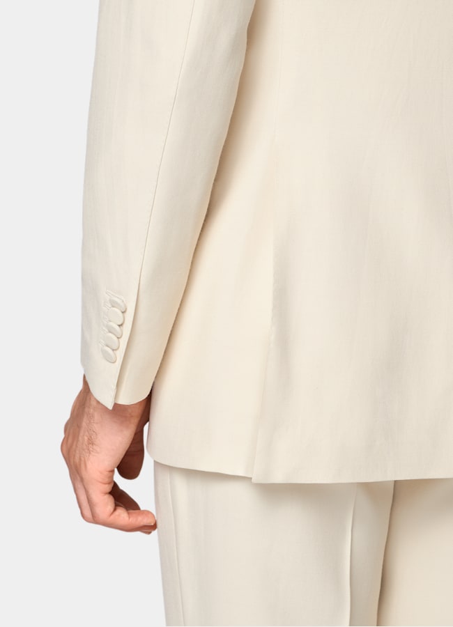 SUITSUPPLY All season Viscose laine par Emmetex, Italie Smoking Milano coupe Tailored blanc cass&eacute;