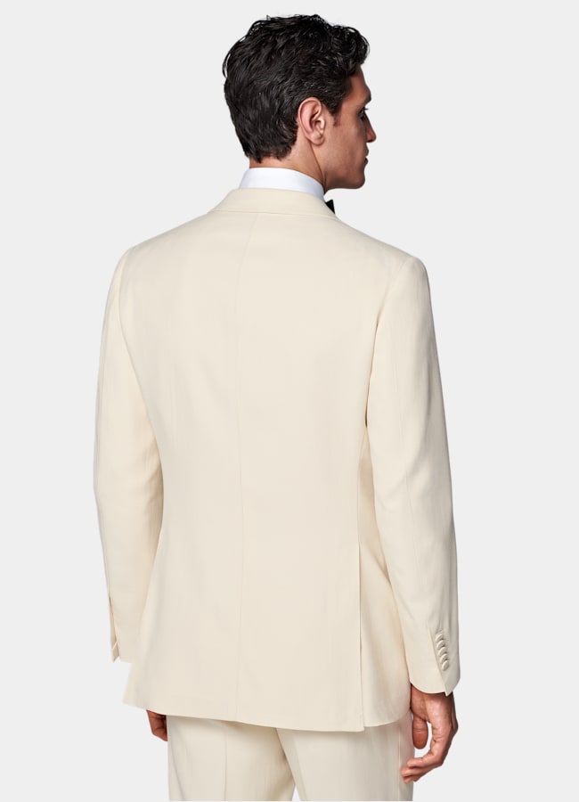 SUITSUPPLY All season Viscose laine par Emmetex, Italie Smoking Milano coupe Tailored blanc cass&eacute;
