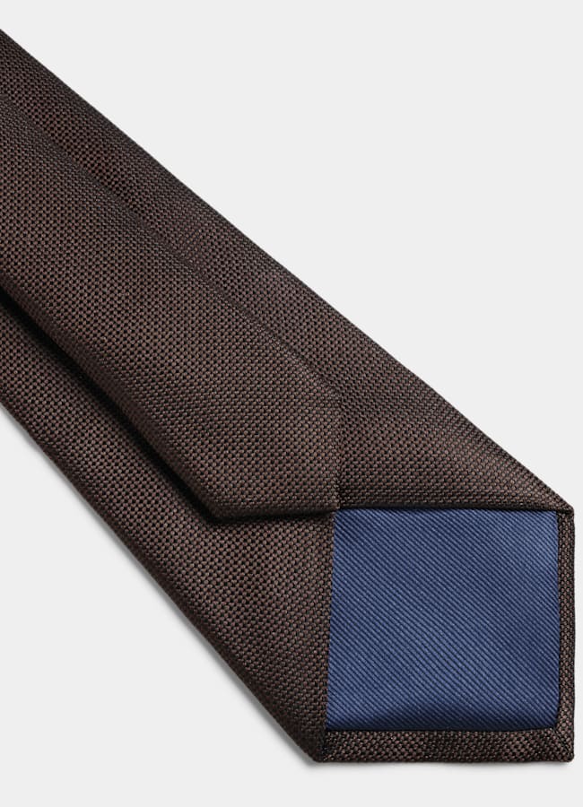 SUITSUPPLY Pure Silk Brown Tie