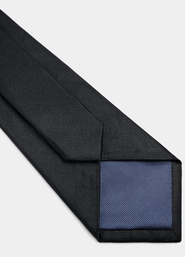 SUITSUPPLY Pure Silk Black Tie