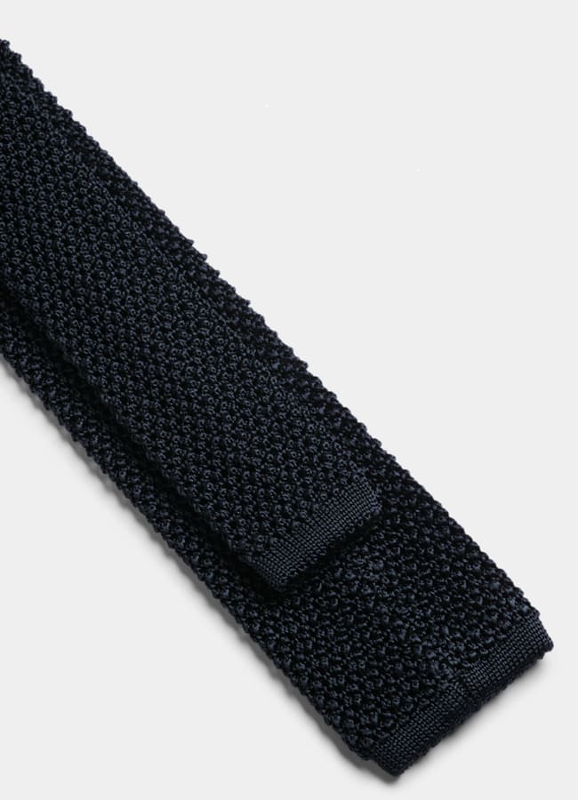 SUITSUPPLY Pure Silk by Canepa, Italy Navy Knitted Tie