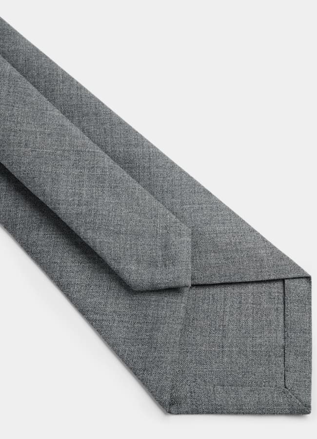 SUITSUPPLY Pura lana de Vitale Barberis Canonico, Italia Corbata gris intermedio