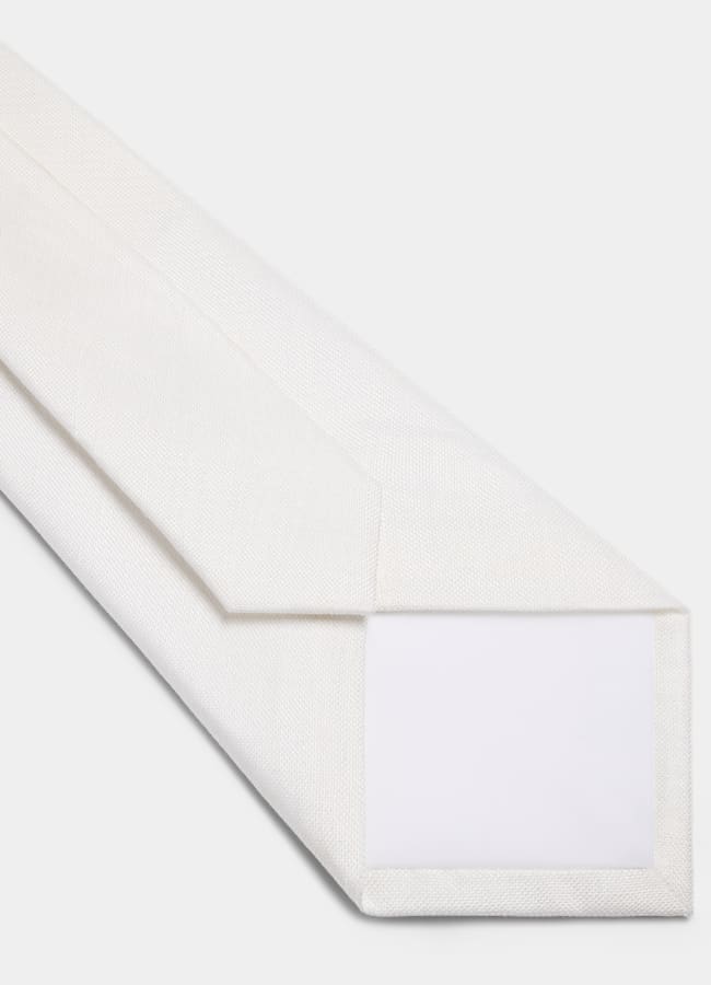 SUITSUPPLY Linen Silk Off-White Tie