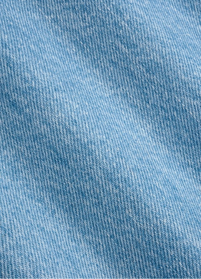 SUITSUPPLY All Season Selvedge Denim by Candiani, Italy Light Blue Straight Leg Tapered Jeans