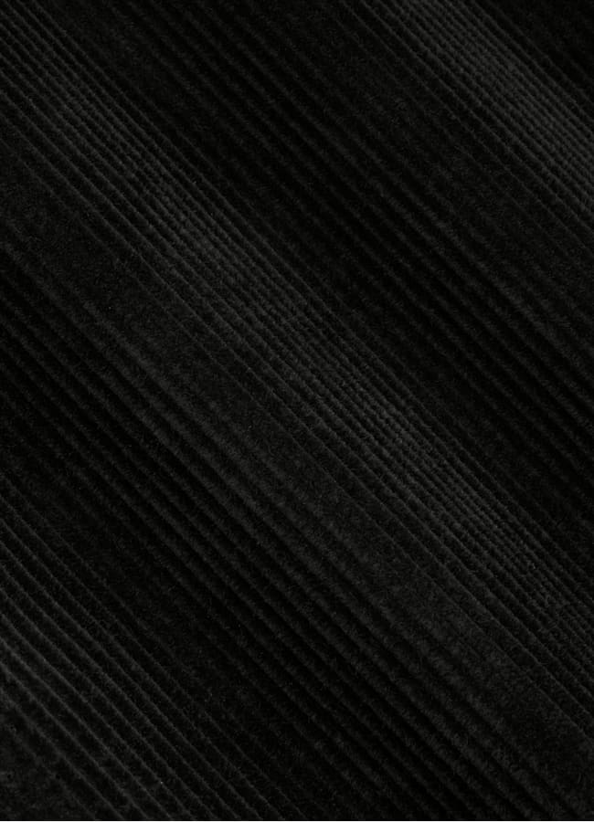 SUITSUPPLY Winter Pure Cotton Corduroy by Pontoglio, Italy Black Straight Leg Trousers