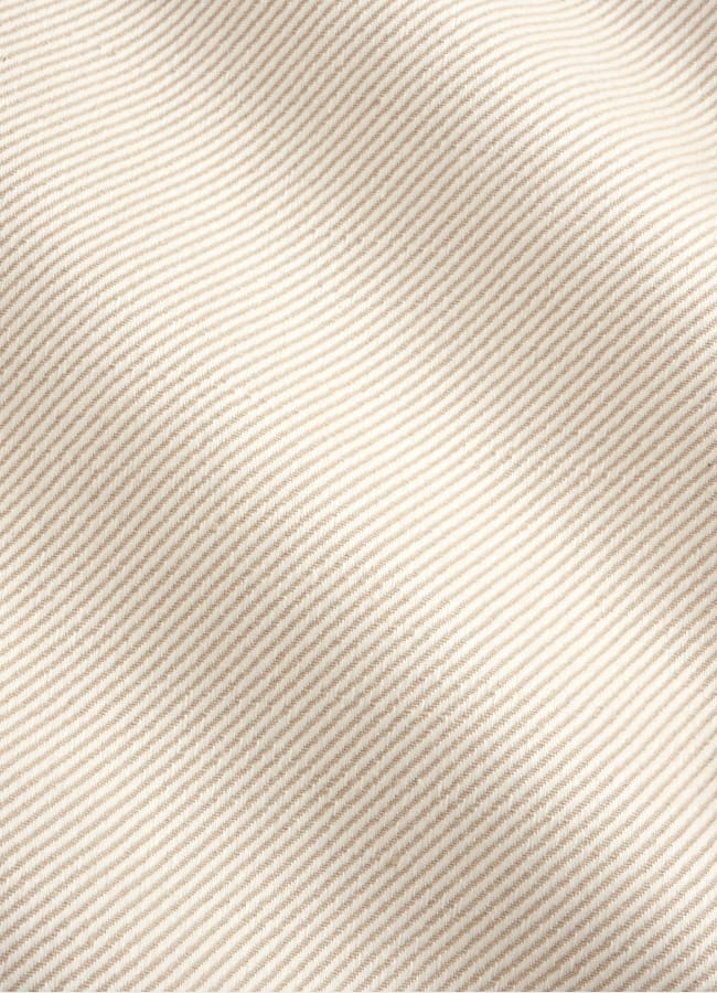 SUITSUPPLY Summer Cotton Linen by Di Sondrio, Italy Sand Wide Leg Tapered Trousers